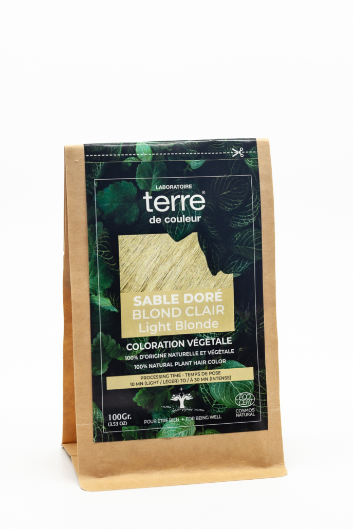 Blond Clair Sable Dore Coloration vegetale sachet compostable
