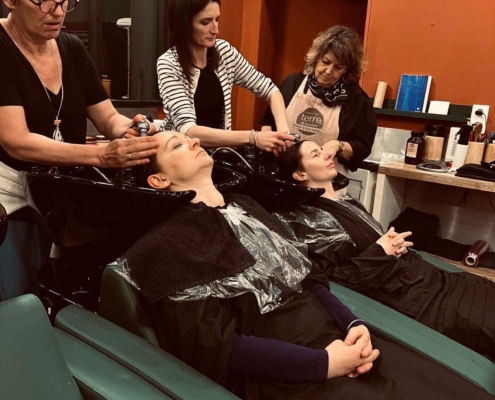 immersion en salon de coiffure végétal