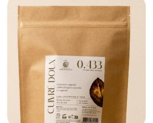 cuivré doux packaging de la coloration végétale en 600 gr du cuivré doux