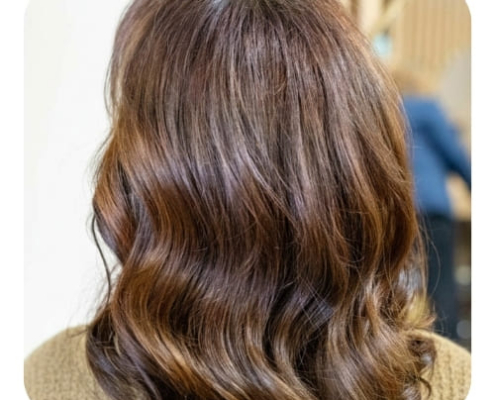 BRUN B Modèle portant la coloration végétale brun b de dos