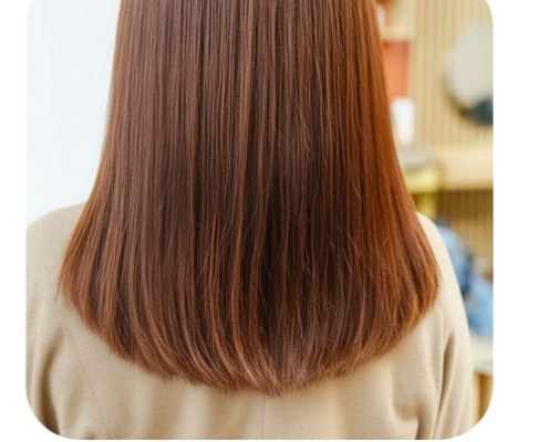 modèle de dos portant la coloration végétale acajou
